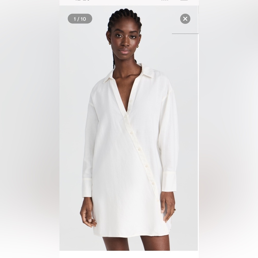 Madewell | Asymmetric Button-Front Cover-Up Tunic